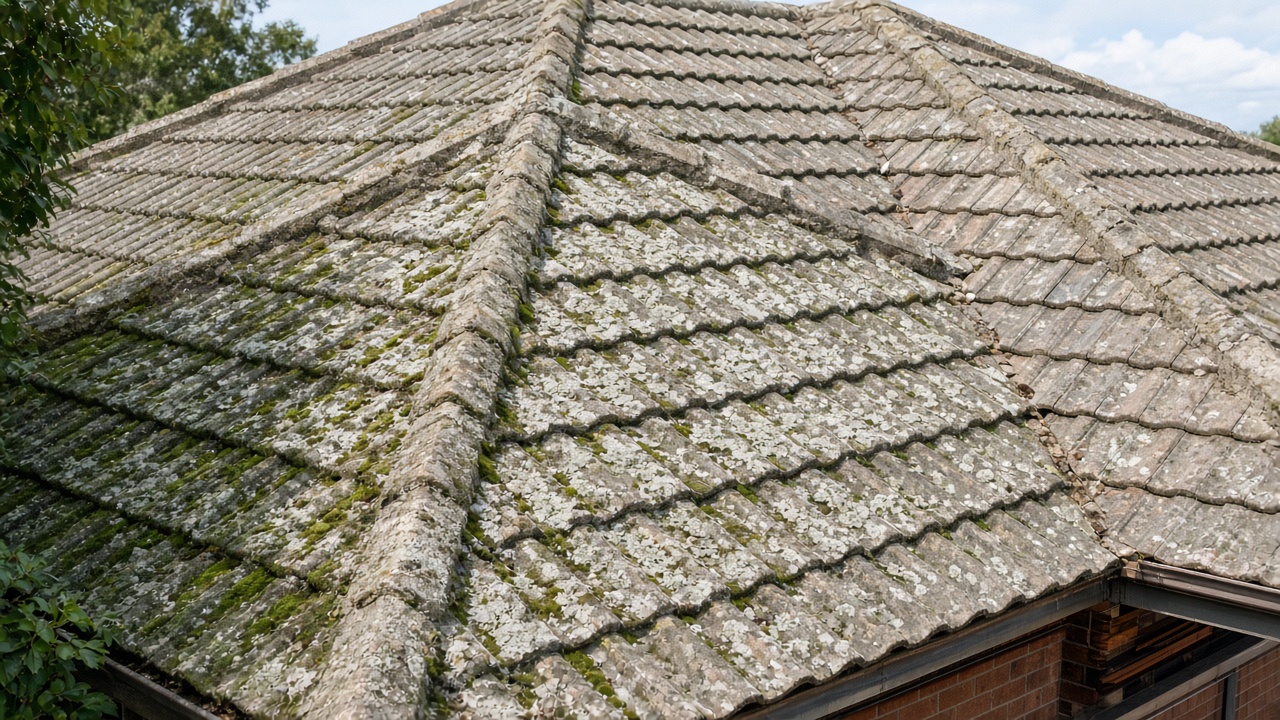 Faded roof colour